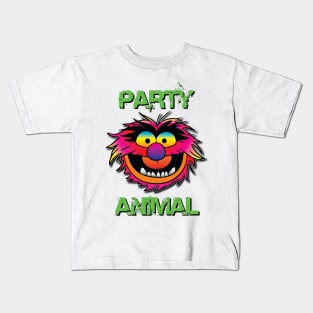 Party Animal Muppet - Green Kids T-Shirt